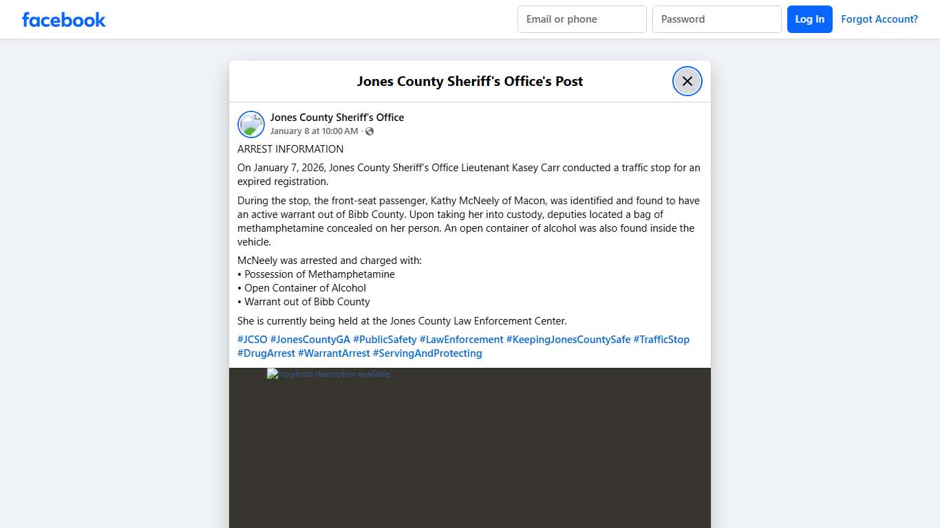 ARREST INFORMATION On... - Jones County Sheriff's Office Facebook